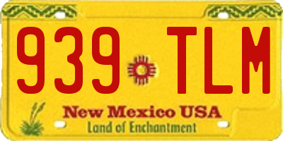 NM license plate 939TLM