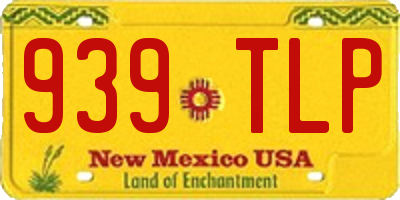 NM license plate 939TLP