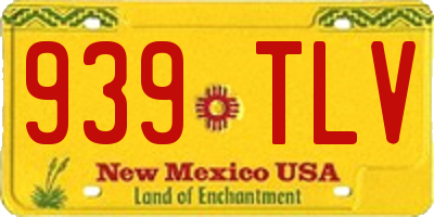 NM license plate 939TLV