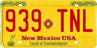 NM license plate 939TNL