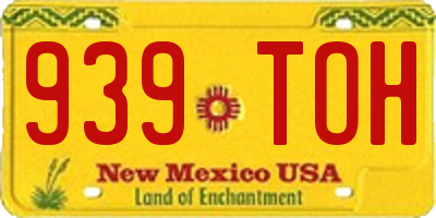 NM license plate 939TOH