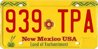 NM license plate 939TPA