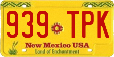 NM license plate 939TPK
