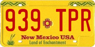 NM license plate 939TPR