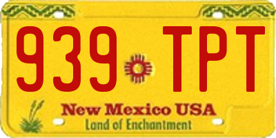 NM license plate 939TPT