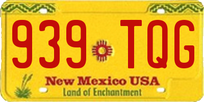 NM license plate 939TQG