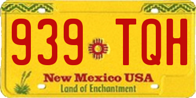 NM license plate 939TQH
