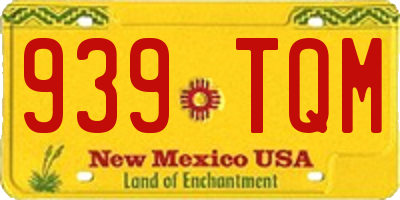 NM license plate 939TQM