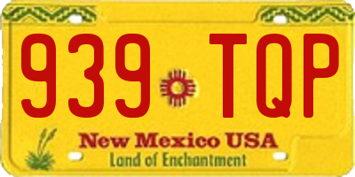 NM license plate 939TQP