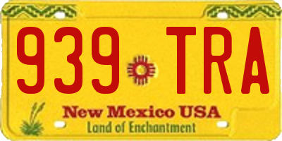 NM license plate 939TRA