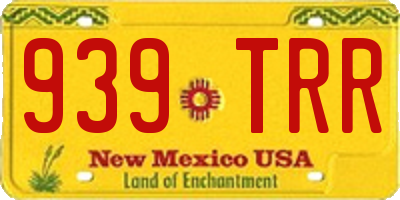 NM license plate 939TRR