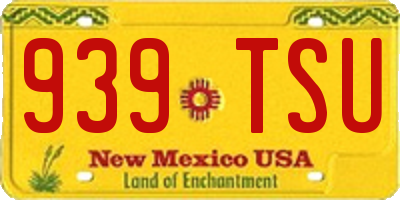 NM license plate 939TSU