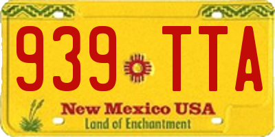 NM license plate 939TTA