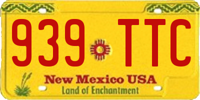 NM license plate 939TTC