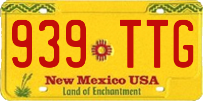 NM license plate 939TTG