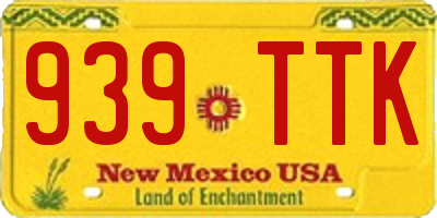 NM license plate 939TTK