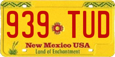NM license plate 939TUD