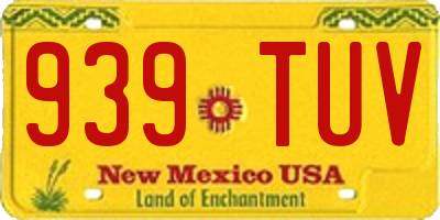 NM license plate 939TUV