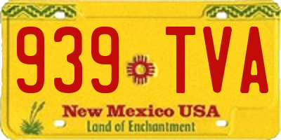 NM license plate 939TVA