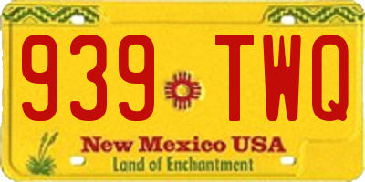 NM license plate 939TWQ