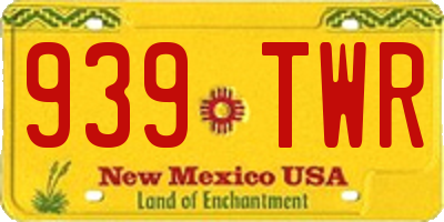 NM license plate 939TWR