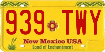 NM license plate 939TWY