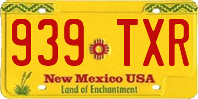 NM license plate 939TXR