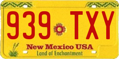 NM license plate 939TXY