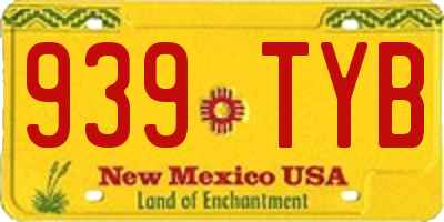 NM license plate 939TYB