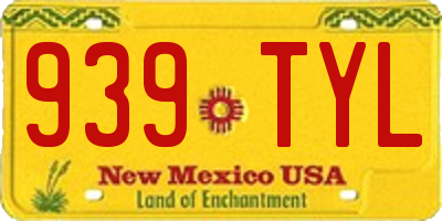NM license plate 939TYL