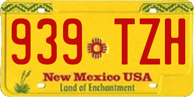 NM license plate 939TZH