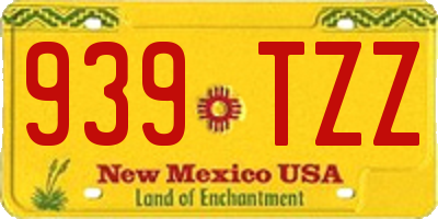 NM license plate 939TZZ