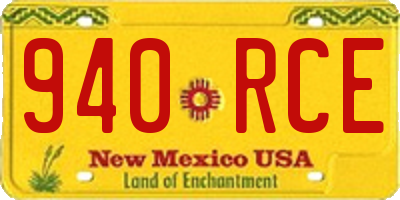 NM license plate 940RCE