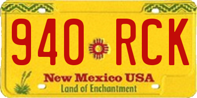 NM license plate 940RCK