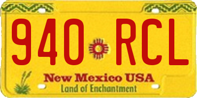 NM license plate 940RCL