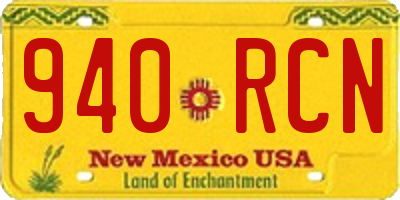NM license plate 940RCN