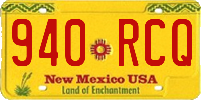 NM license plate 940RCQ