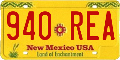 NM license plate 940REA