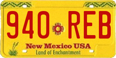NM license plate 940REB