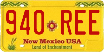 NM license plate 940REE