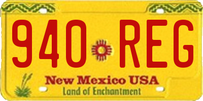 NM license plate 940REG
