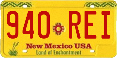 NM license plate 940REI