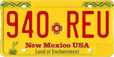 NM license plate 940REU