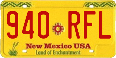 NM license plate 940RFL
