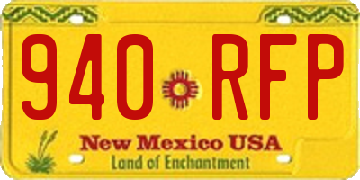NM license plate 940RFP