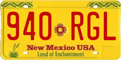 NM license plate 940RGL