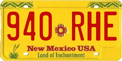 NM license plate 940RHE