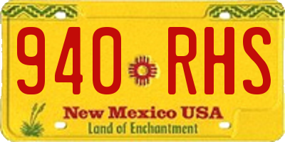 NM license plate 940RHS