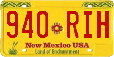 NM license plate 940RIH
