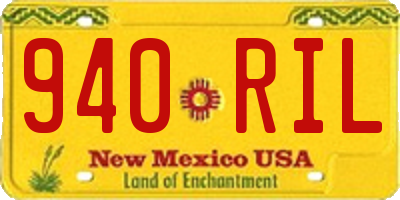NM license plate 940RIL
